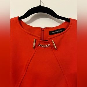 Ivanka Trump Orange Dress with Gold Detailing